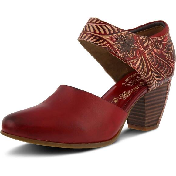 L’Artiste by Spring Step Womens Toolie Leather Mary Jane Shoes - Red , 37M NEW - Picture 1 of 7